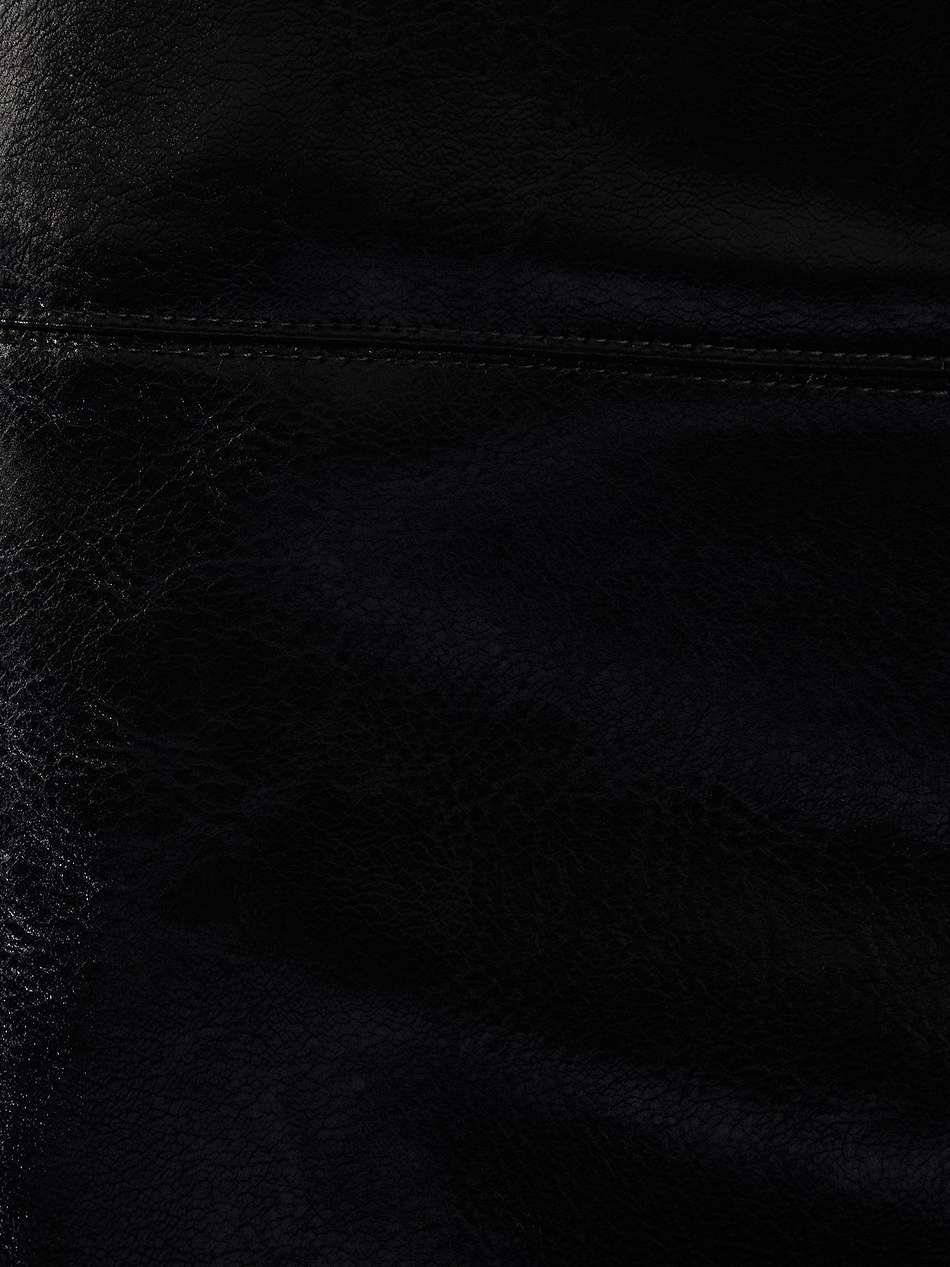coated faux leather mini skirt