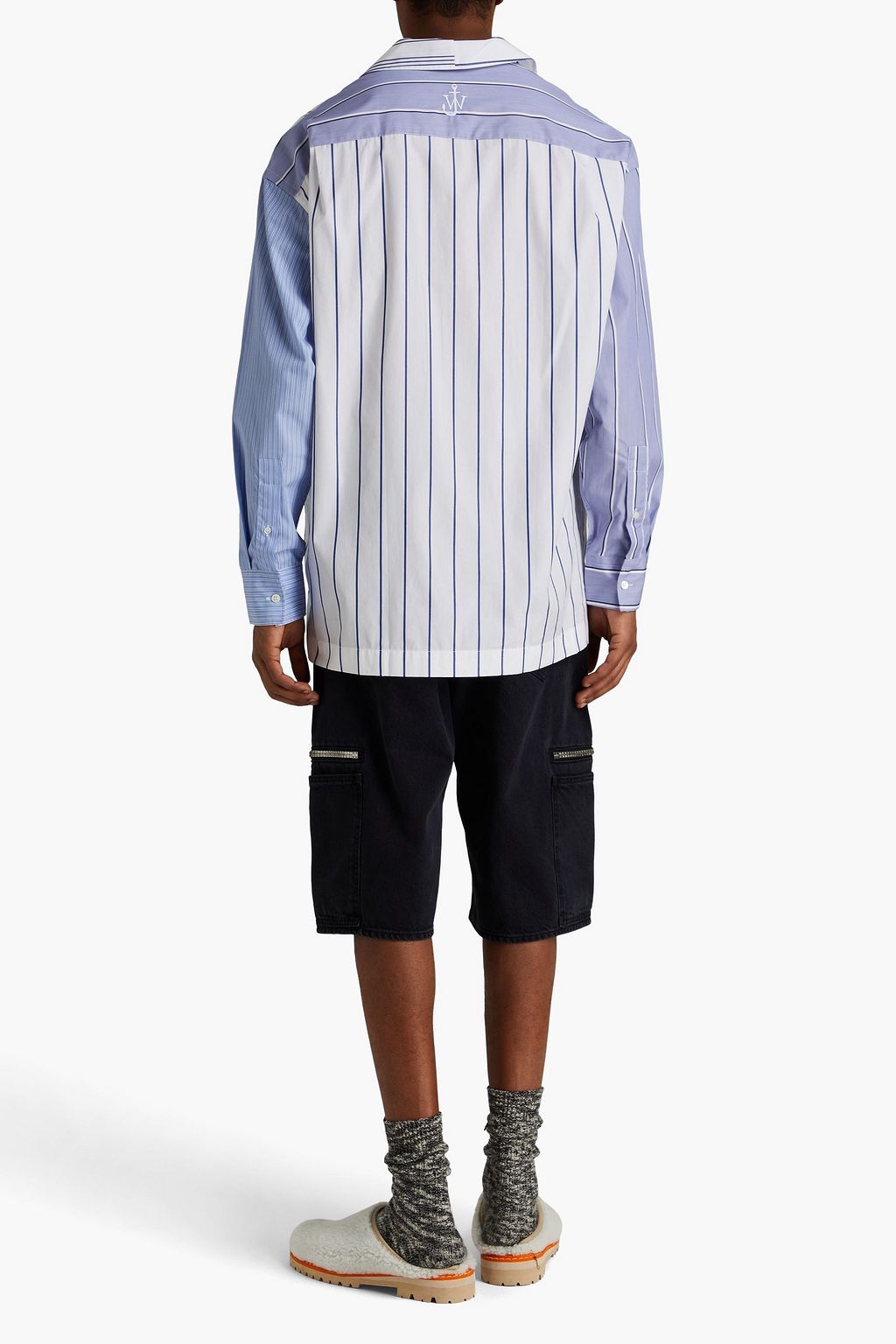 JW ANDERSON 스트라이프 코튼 혼방 포플린 셔츠