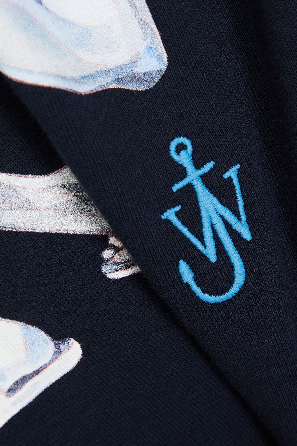JW ANDERSON Printed cotton-fleece hoodie