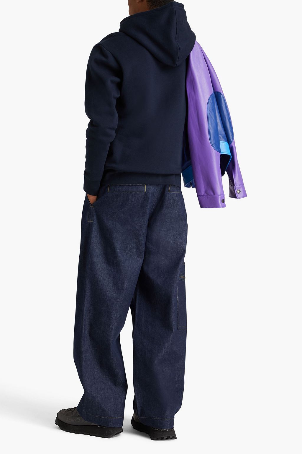 JW ANDERSON Printed cotton-fleece hoodie