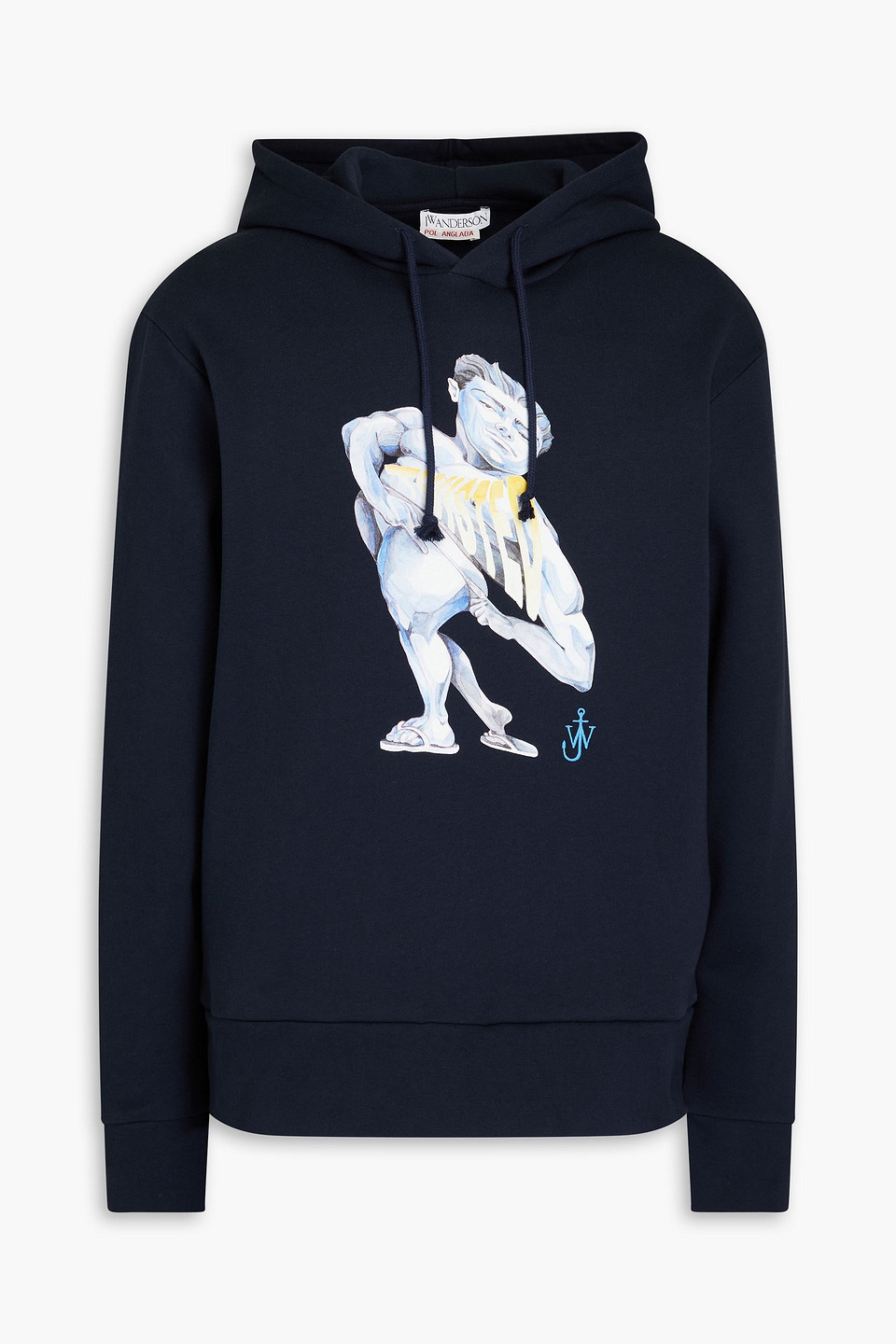 Jw Anderson Graphic-print Pullover Hoodie In Blue