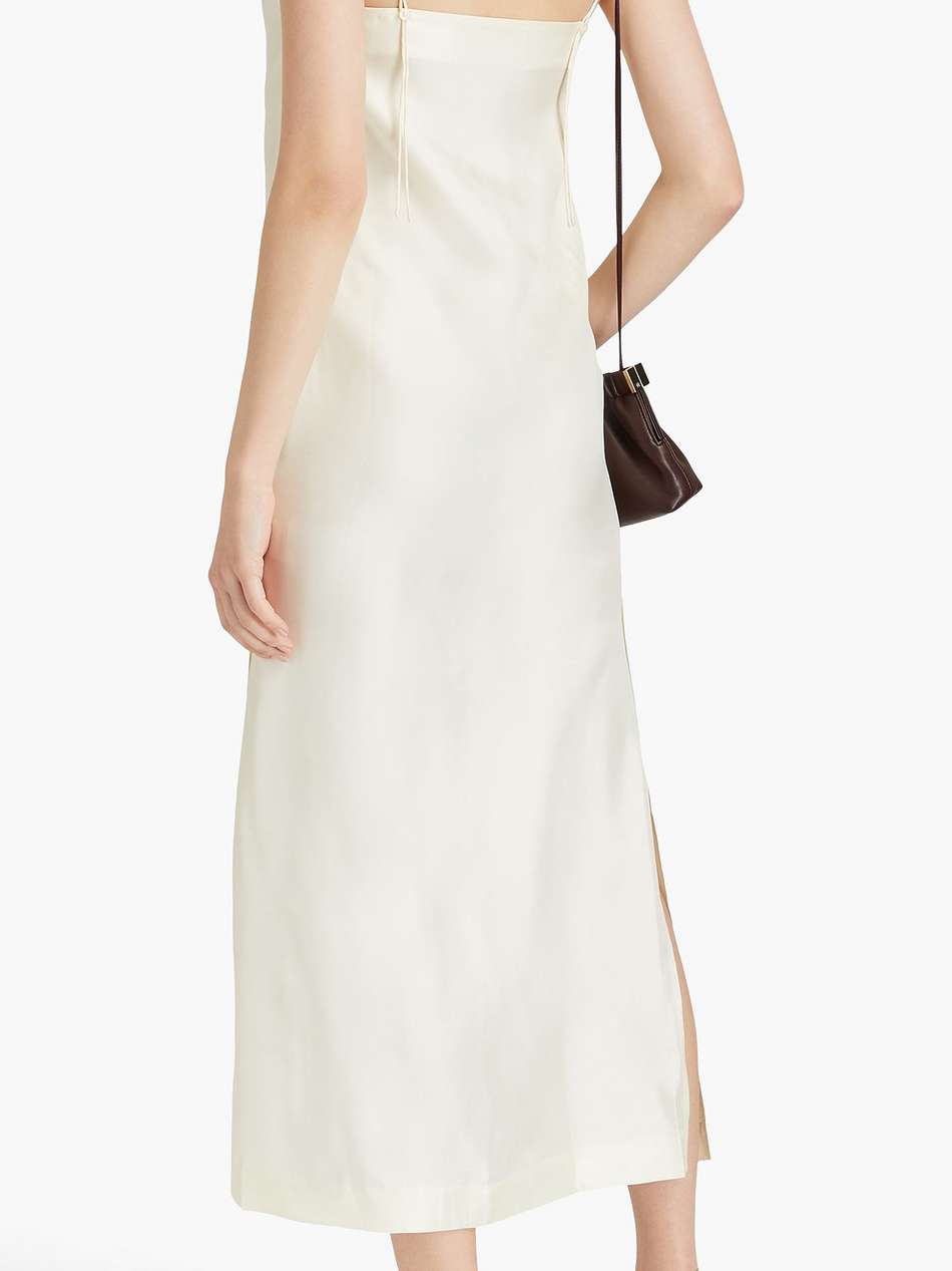 vabea silk-twill midi dress