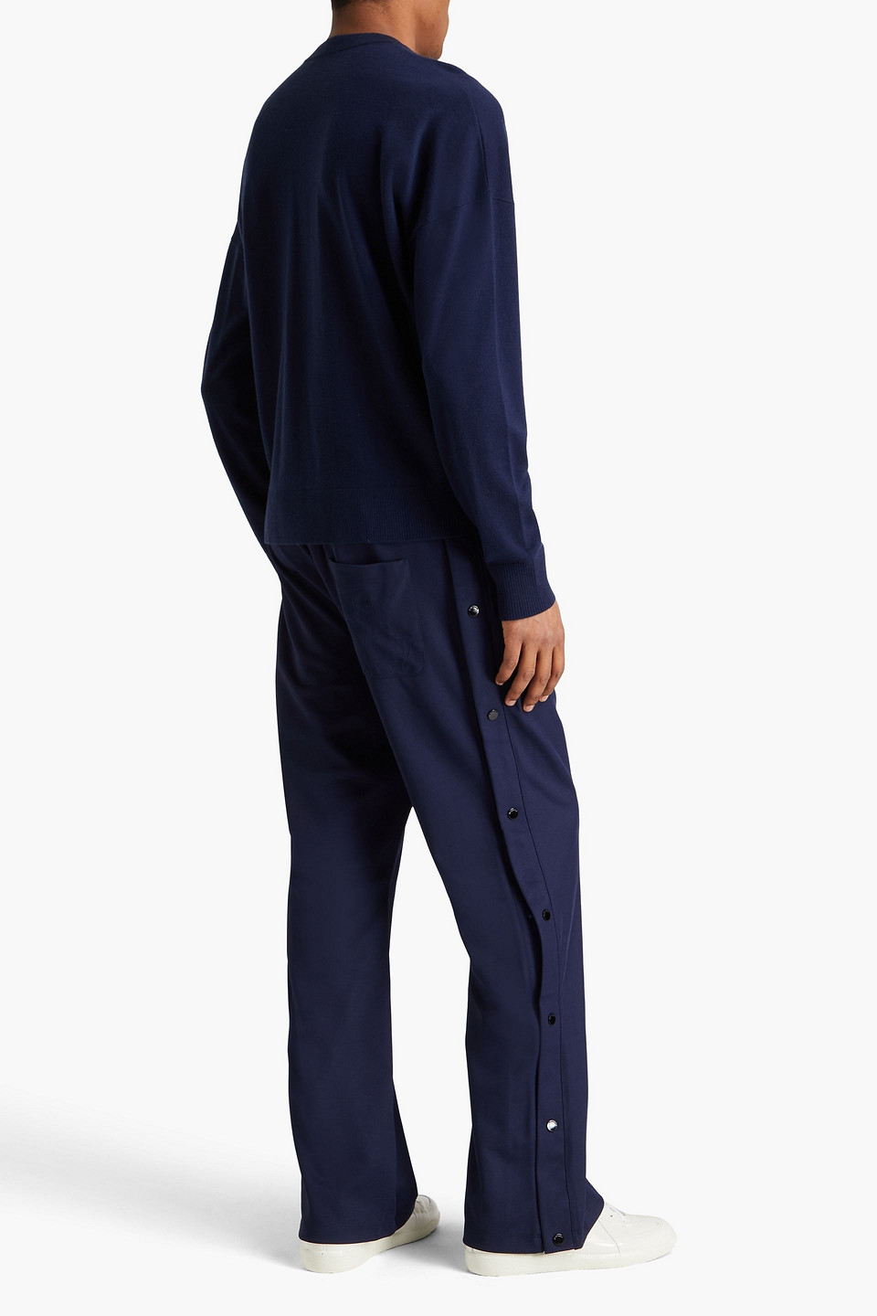 Jw Anderson Jacquard-knit Merino Wool Sweater In Indigo