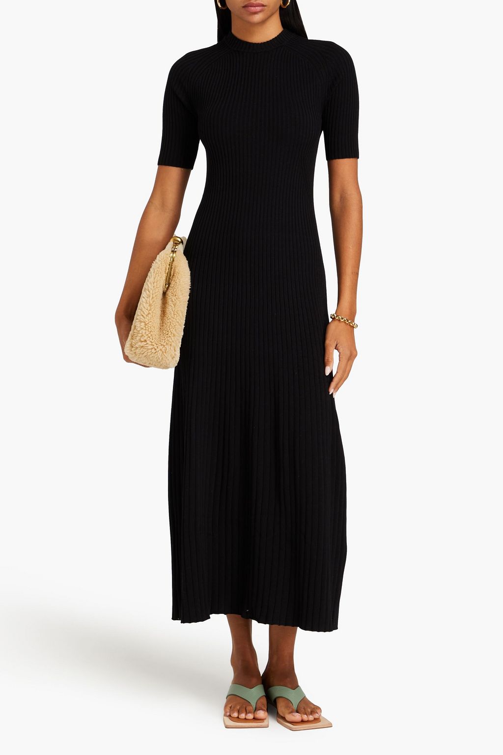 LOULOU STUDIO Seron ribbed silkblend midi dress THE
