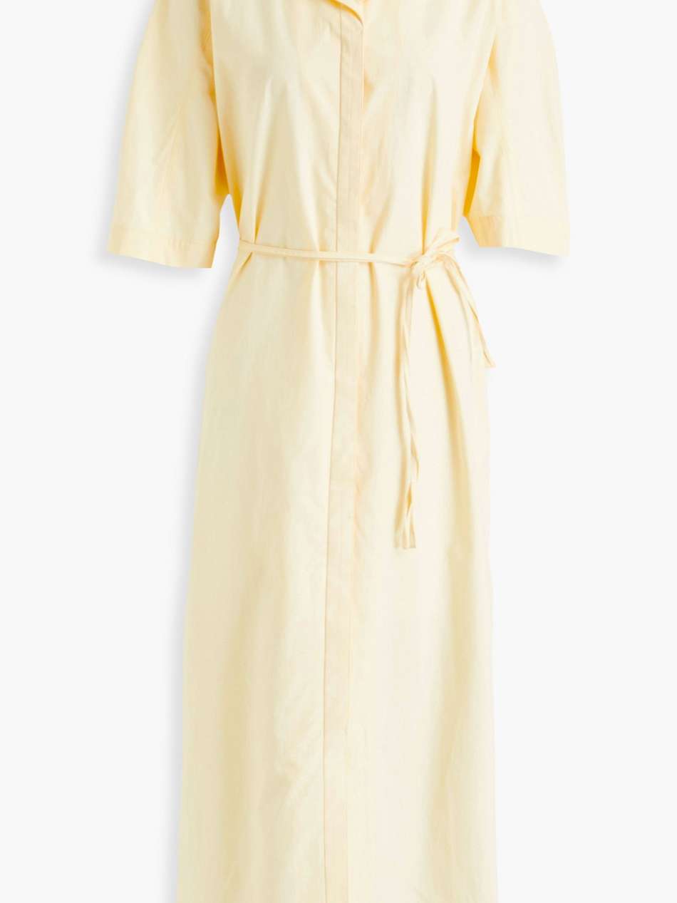 cotton-poplin midi shirt dress