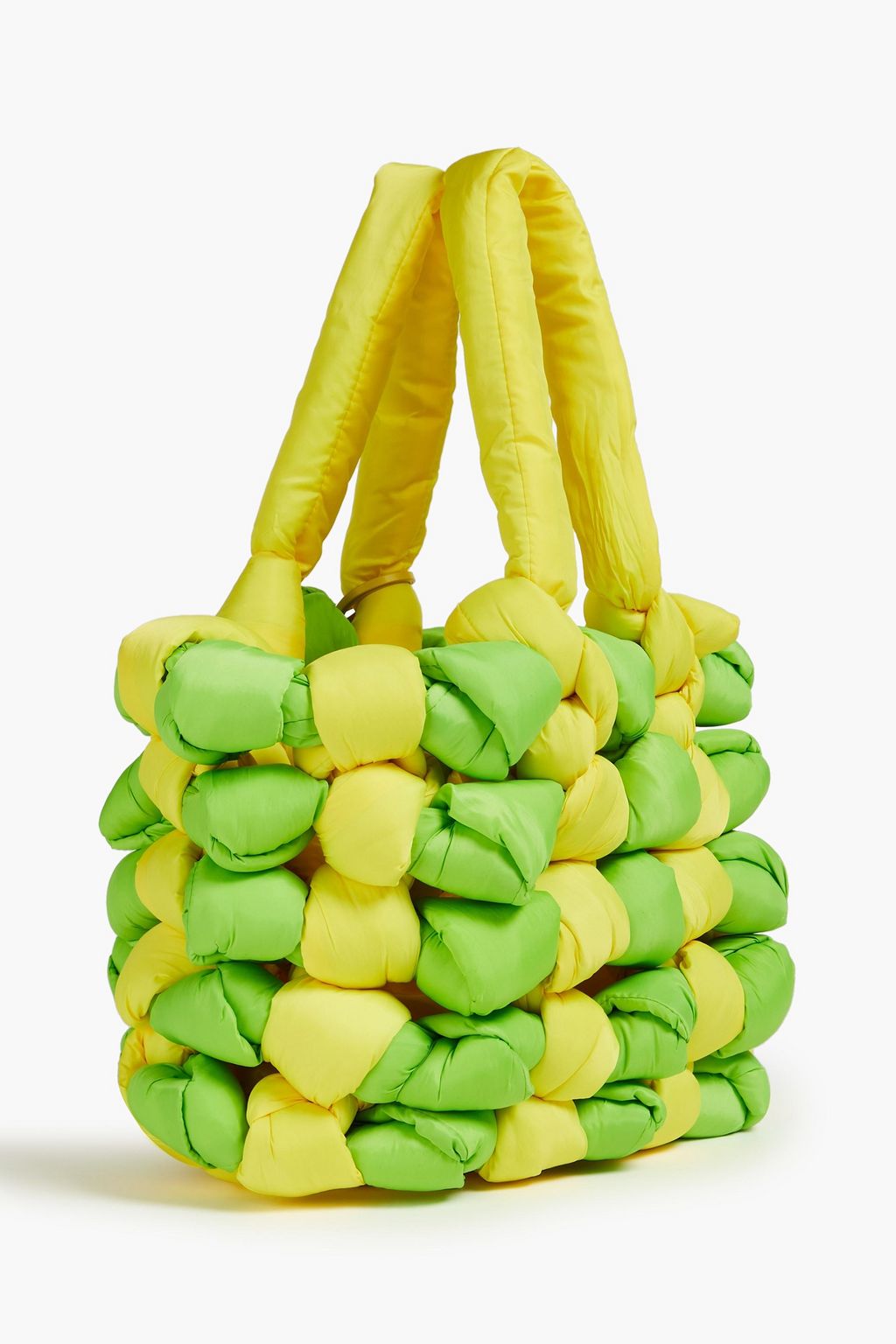JW ANDERSON Knotted two-tone shell bucket bag