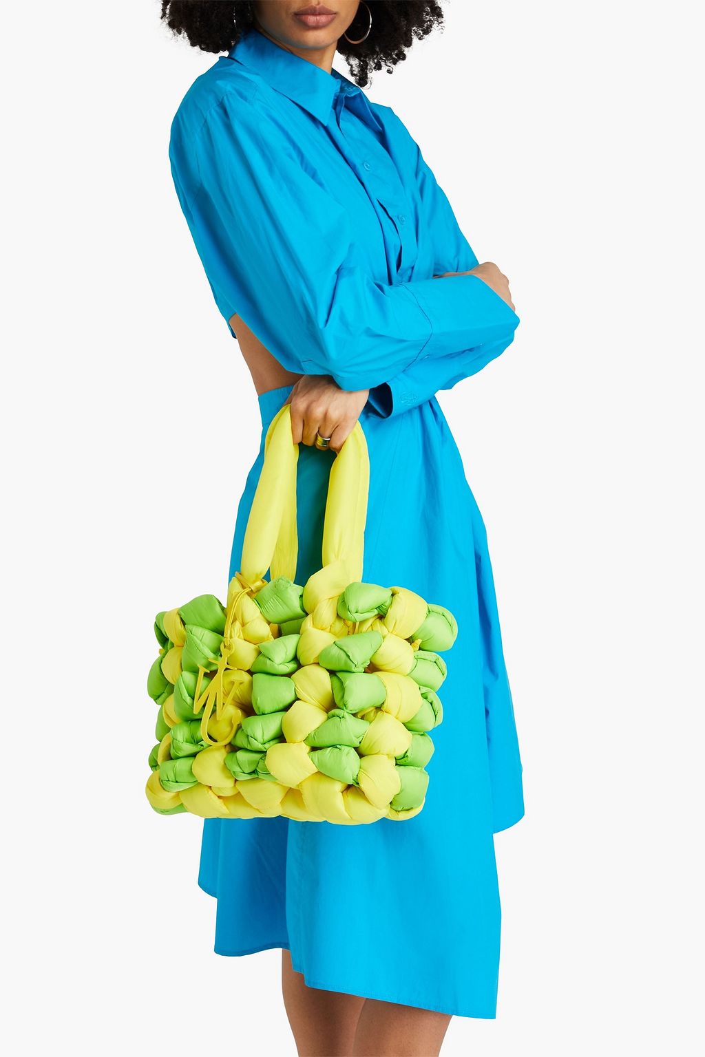 JW ANDERSON Knotted two-tone shell bucket bag