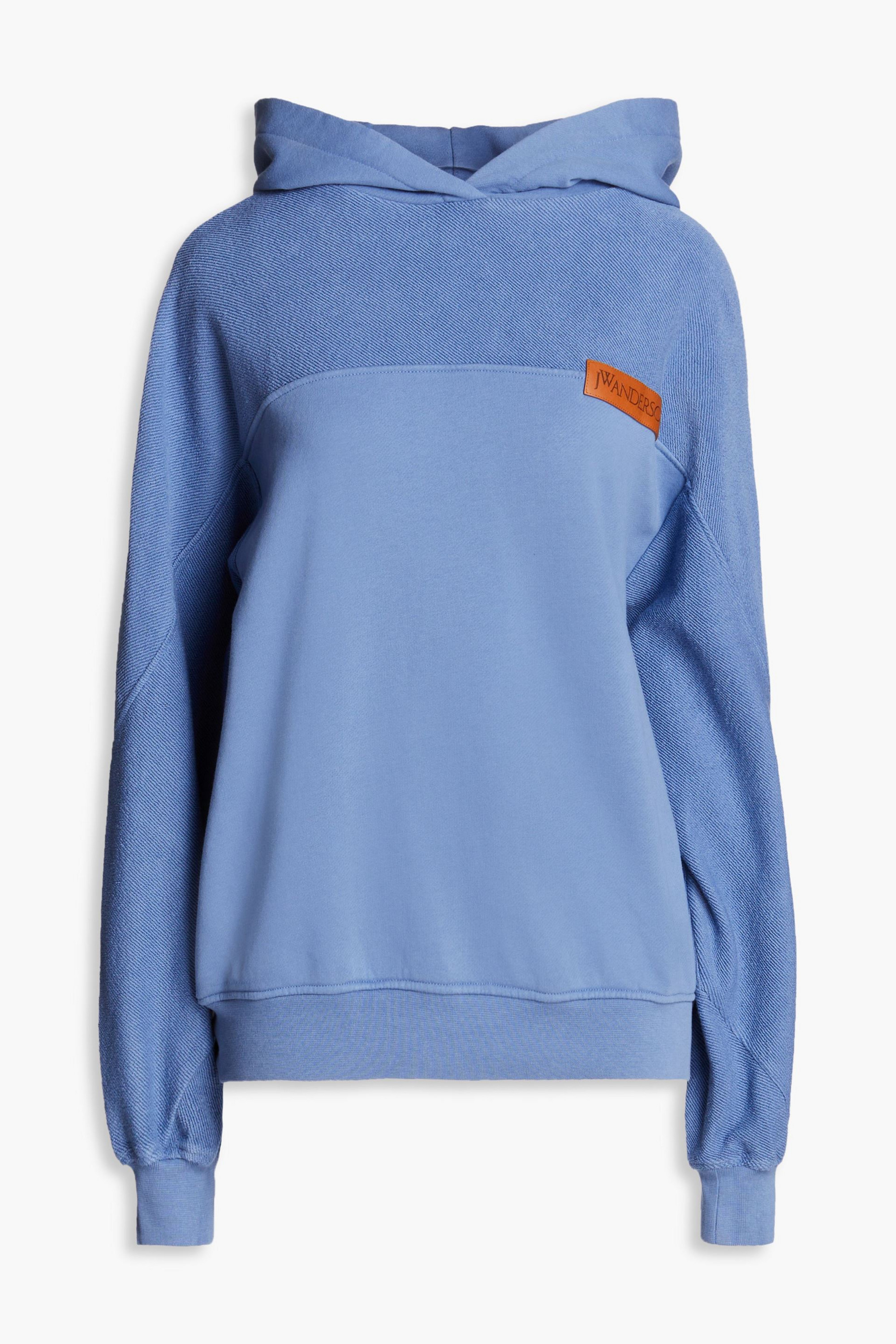 Jw Anderson Embroidered French cotton-terry hoodie thumbnail