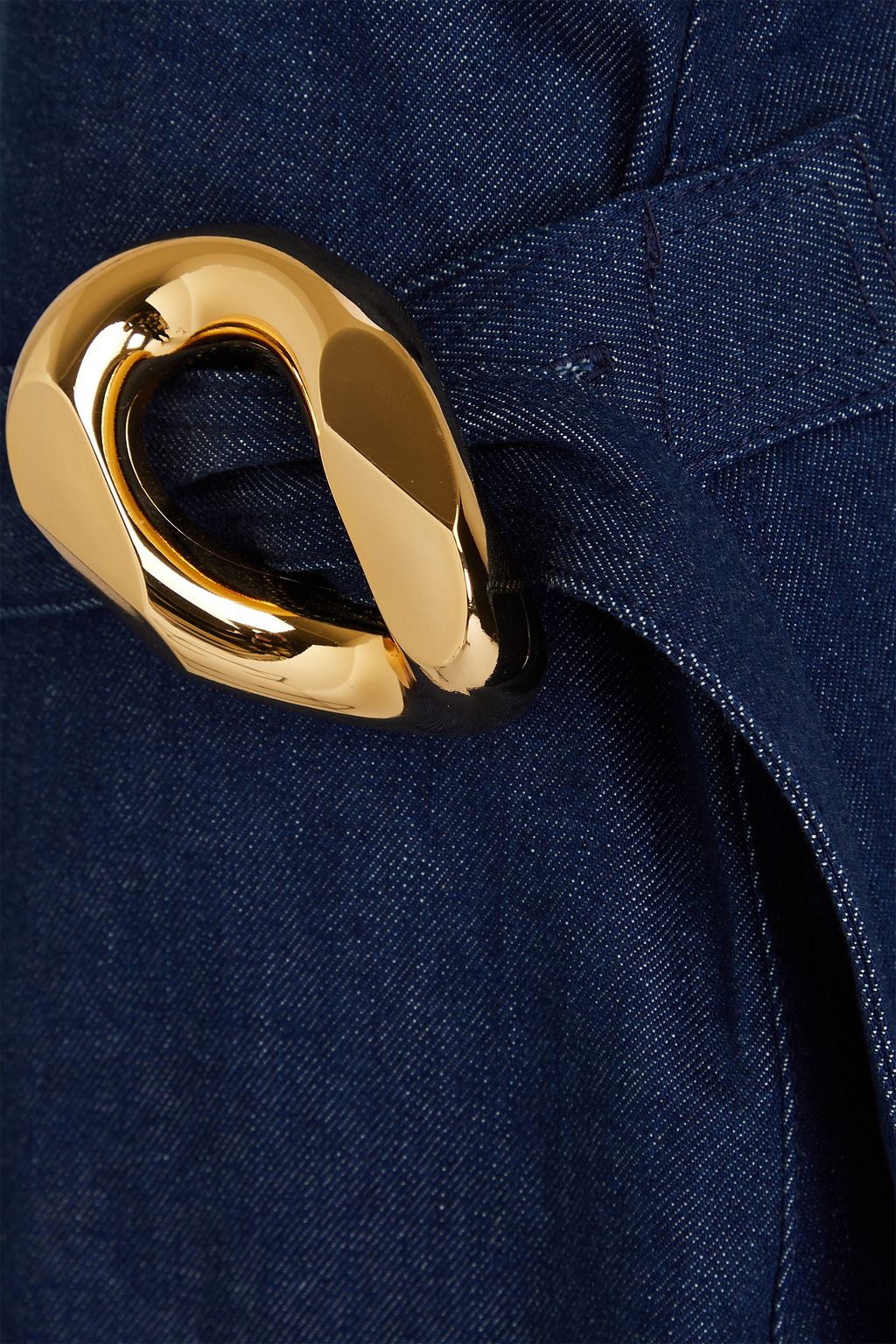 JW ANDERSON デニム ミニスカート アップリケ付き レイヤード