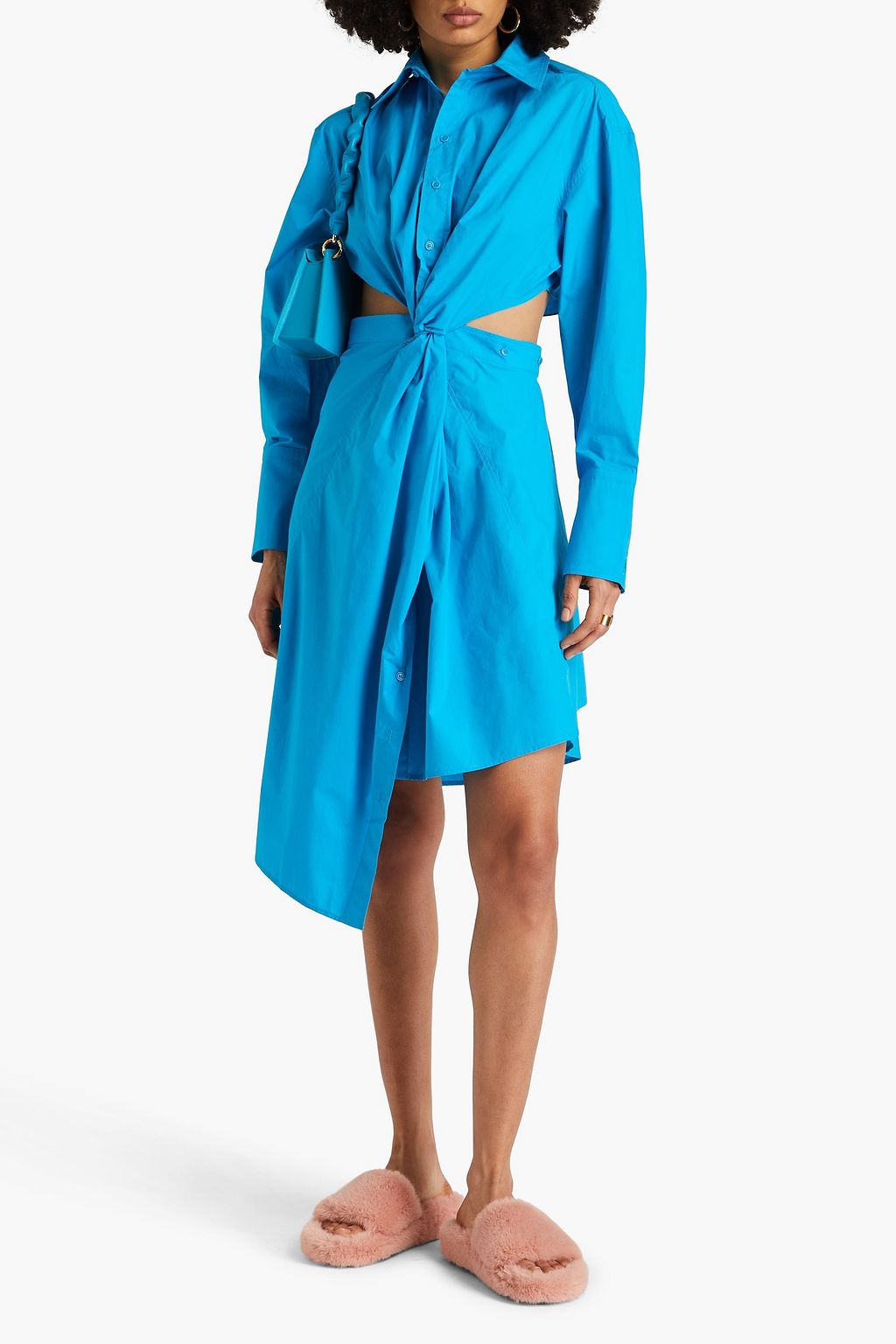 Twisted shirt dress cheap