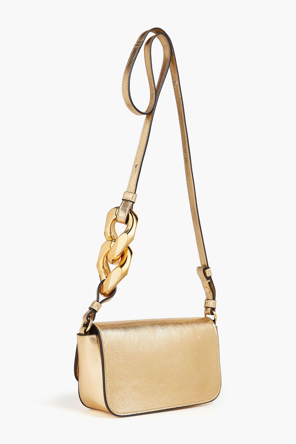 JW ANDERSON Anchor metallic leather shoulder bag