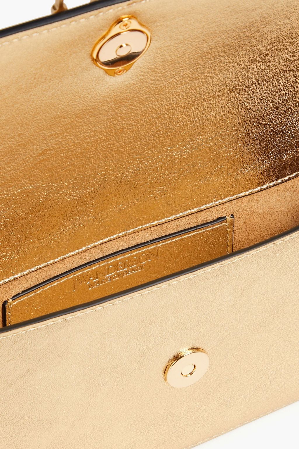 JW ANDERSON Anchor metallic leather shoulder bag