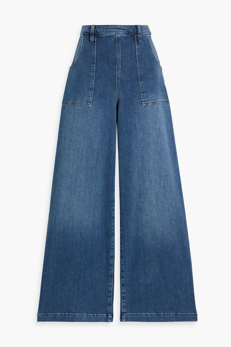 Frame Francoise High-rise Wide-leg Jeans In Blue