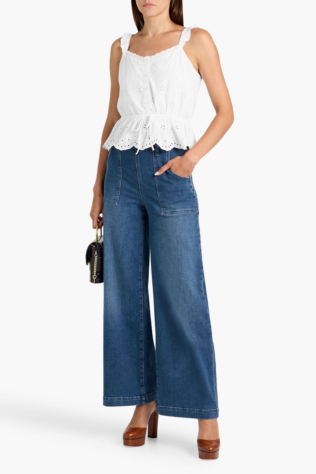 FRAME Francoise high-rise wide-leg jeans