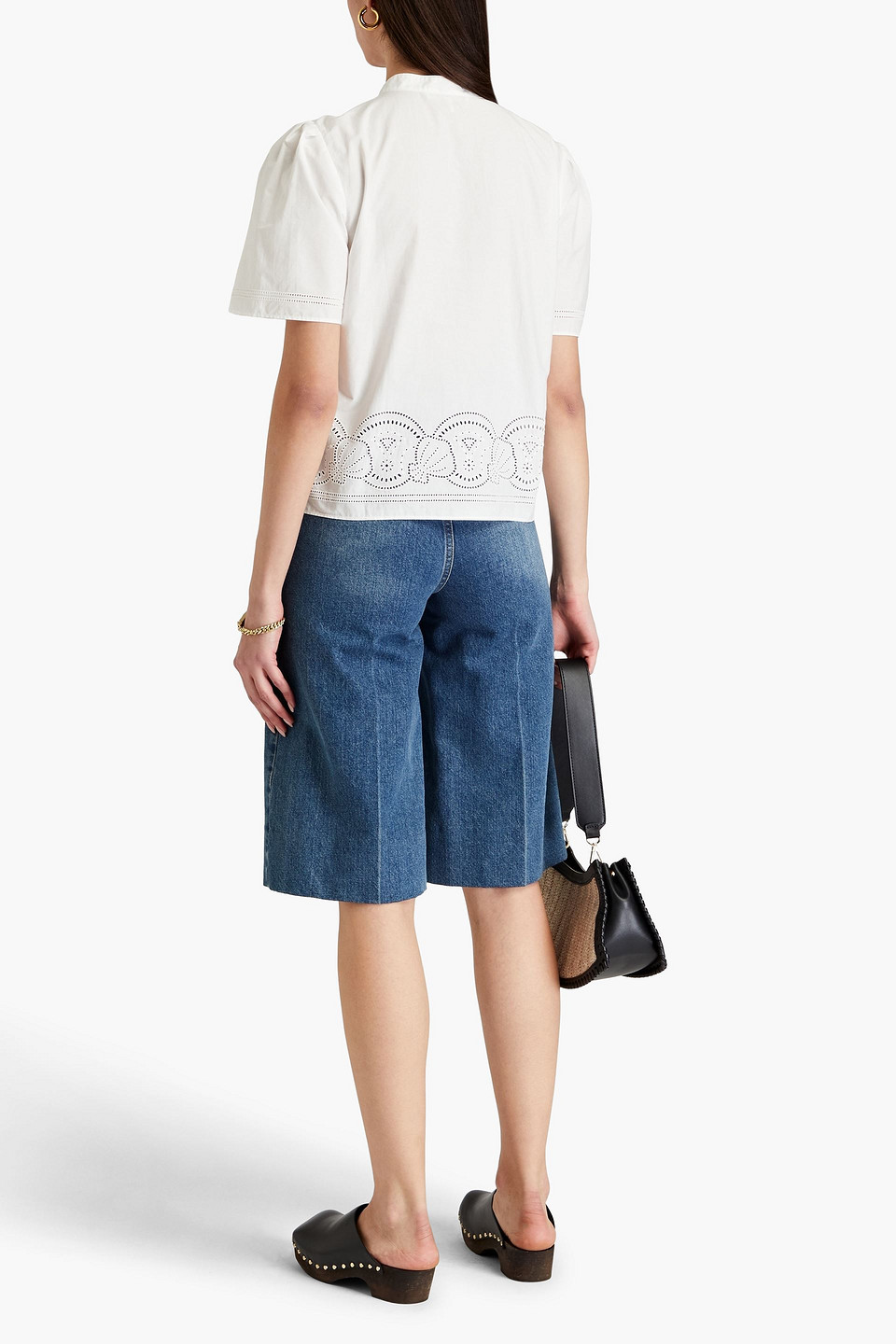 FRAME BRODERIE ANGLAISE COTTON SHIRT