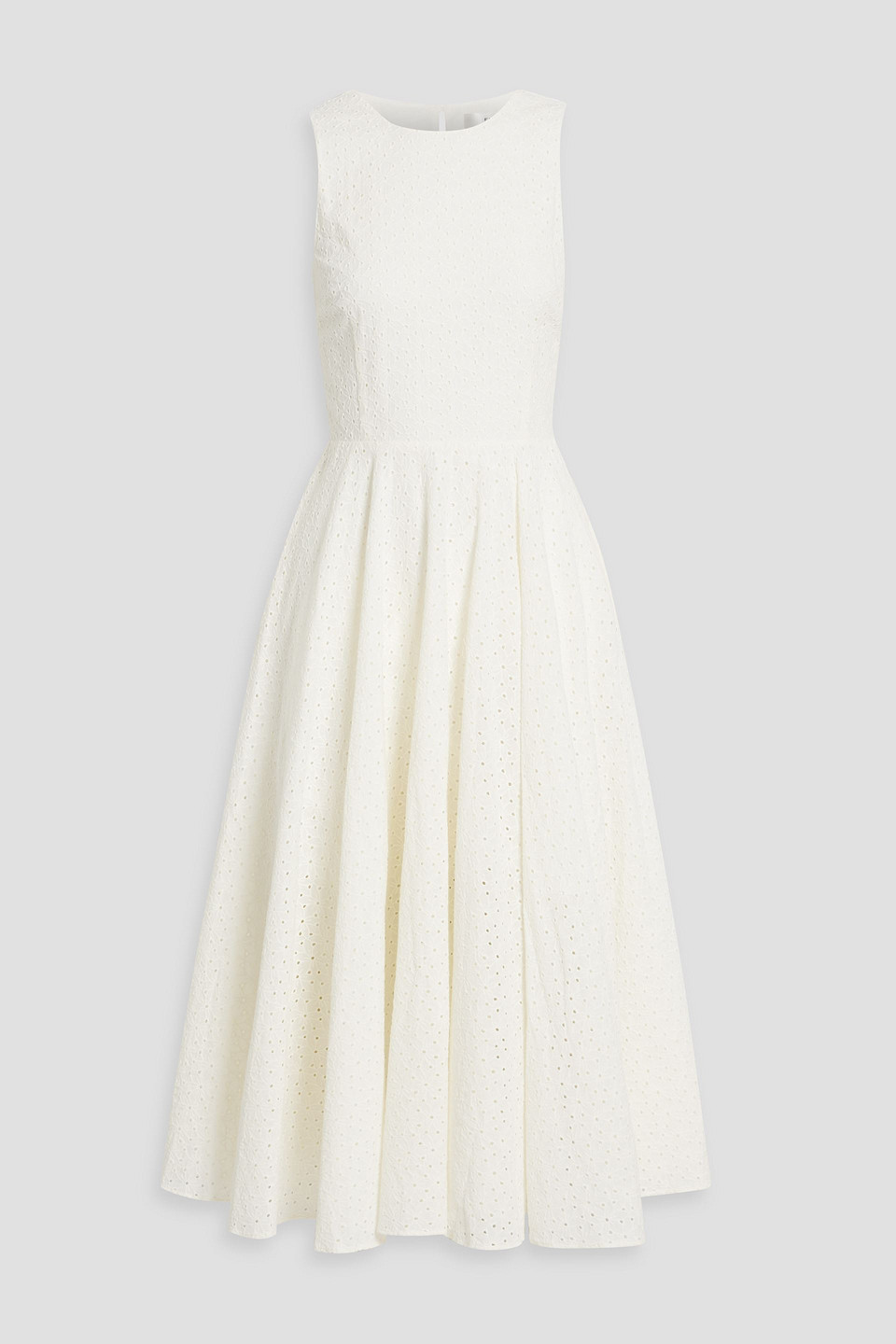 Broderie anglaise cotton midi dress