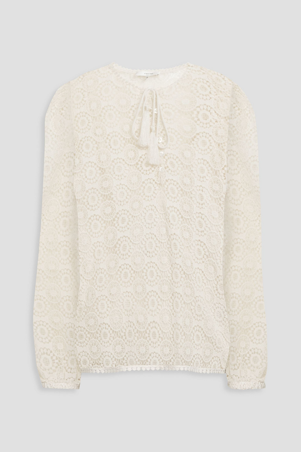 Cotton crocheted lace blouse