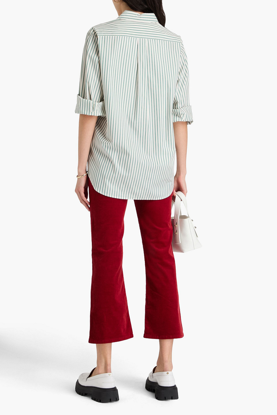 FRAME STRIPED COTTON OXFORD SHIRT 