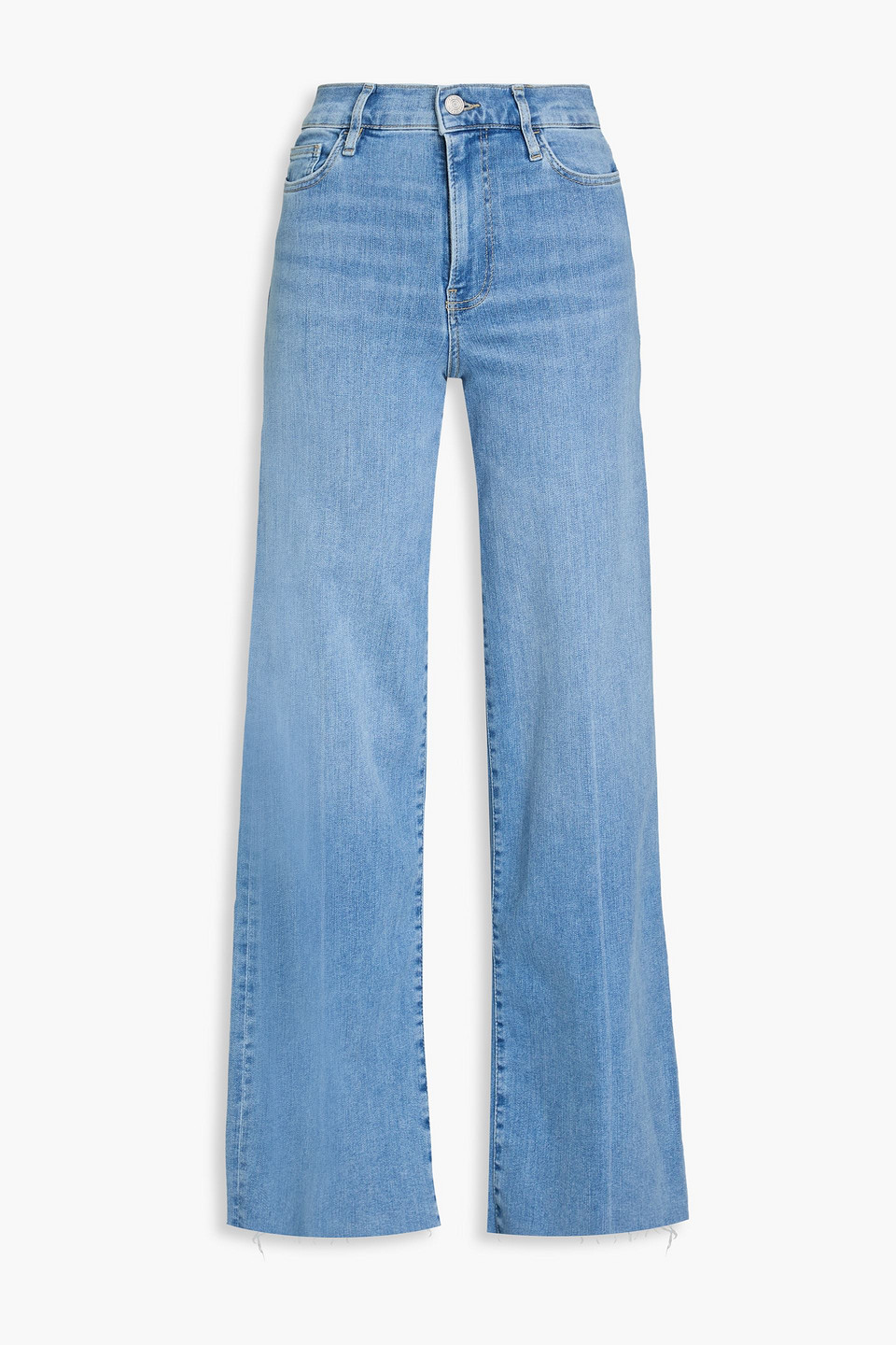 Frame Le Slim Palazzo Hoch Sitzende Jeans Mit Weitem Bein In Hellblauer Denim