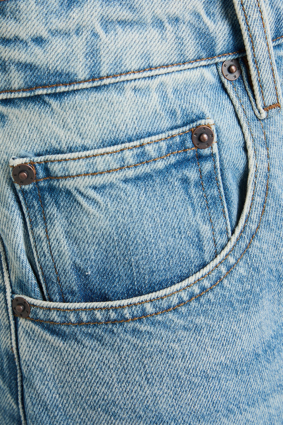 Frame High-rise Barrel-leg Jeans In Light Denim