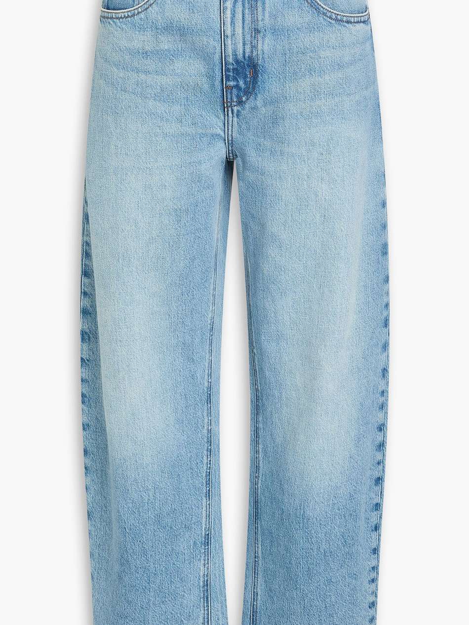 high-rise barrel-leg jeans