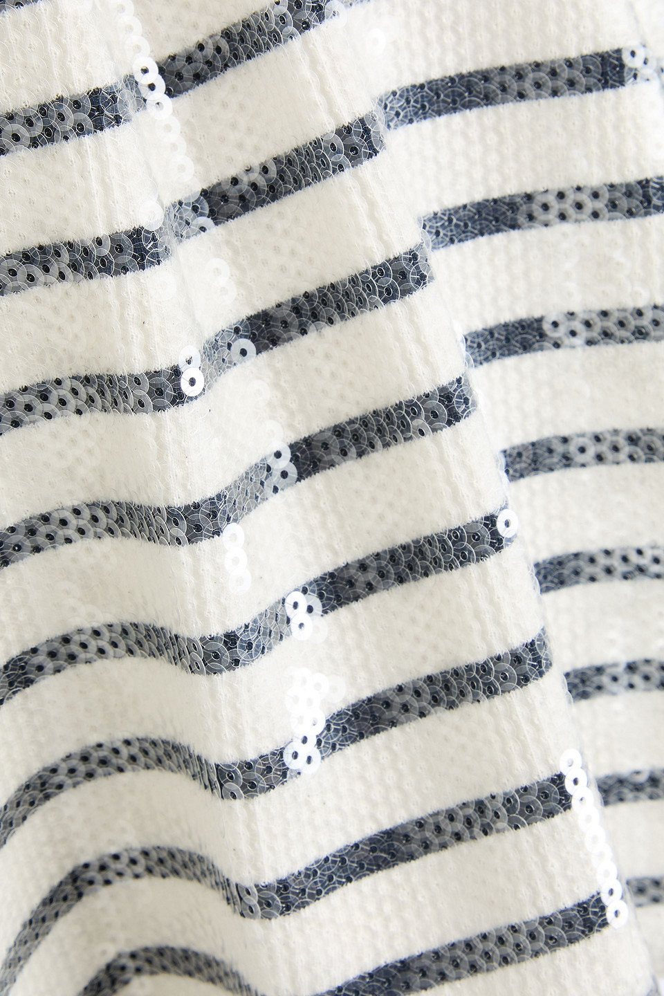 Frame Sequined Striped Cotton-jersey Top In White