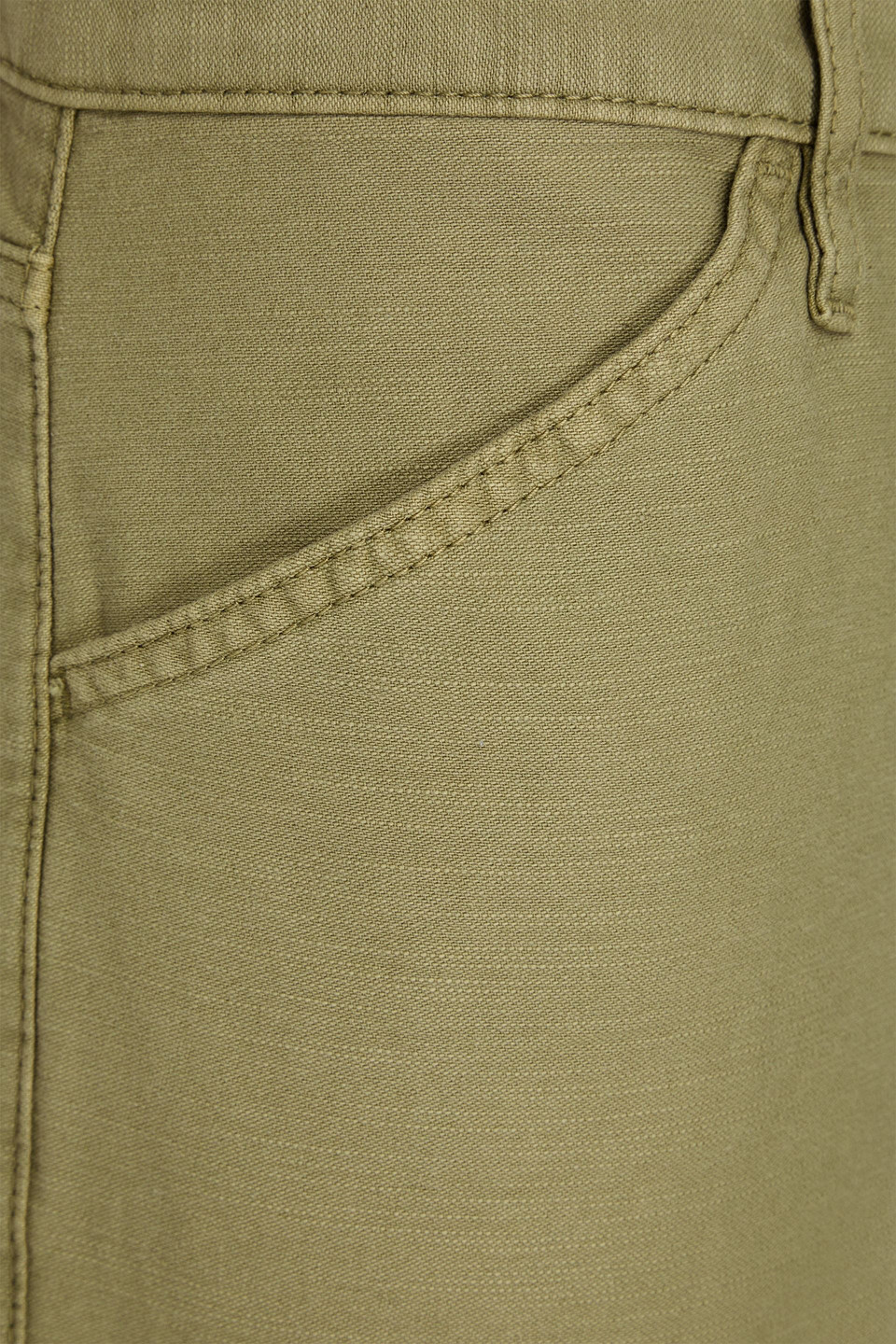 Shop Frame High-rise Wide-leg Jeans In Army Green