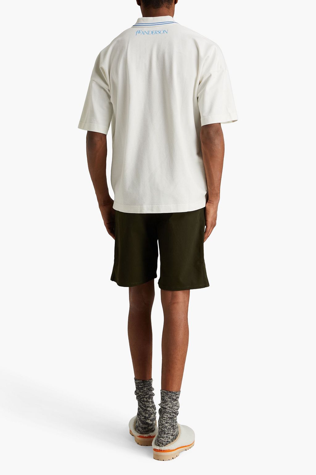 JW ANDERSON Printed cotton-piqué polo shirt