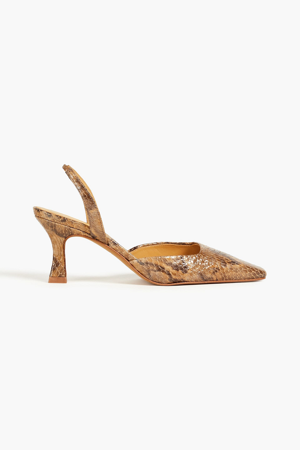 Rejina Pyo Snake-effect Leather Slingback Pumps In Animal Print