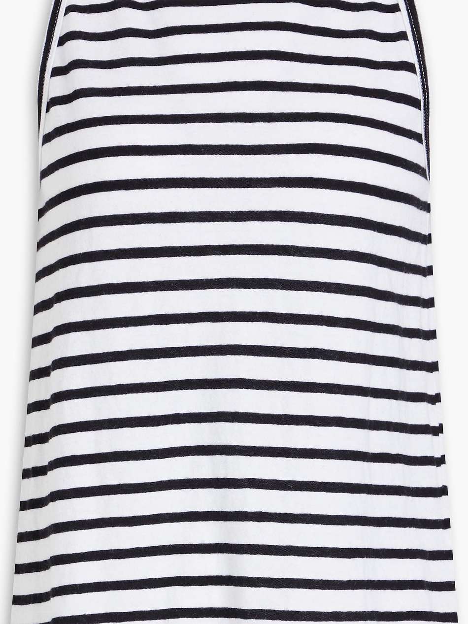 easy striped cotton and cashmere-blend jersey tank