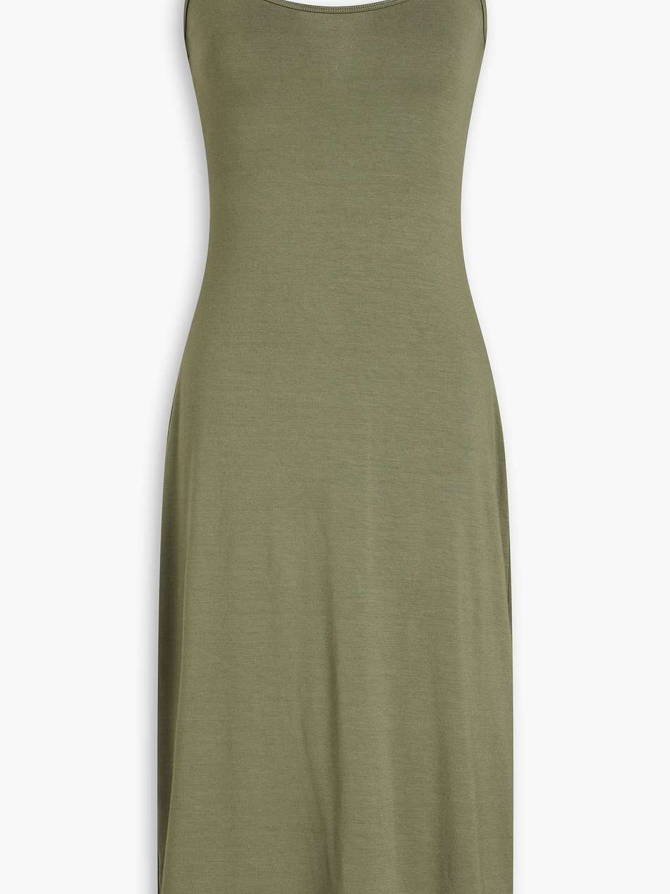 twist-back cutout stretch-jersey dress