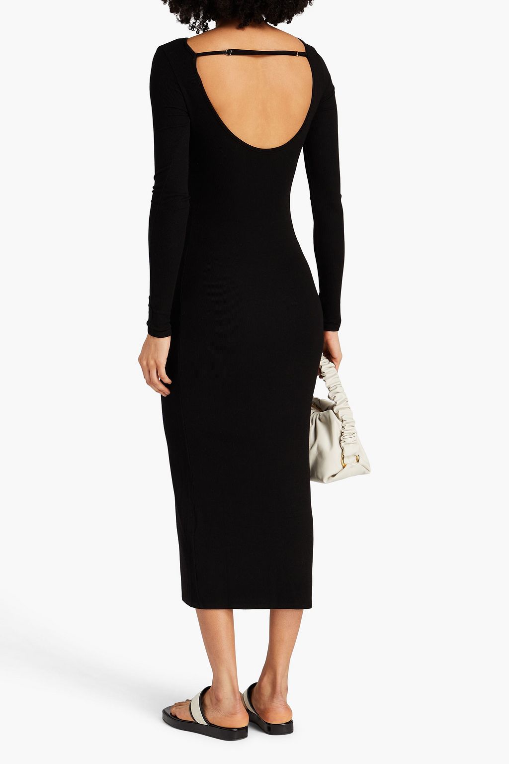 ENZA COSTA Ribbed jersey midi dress