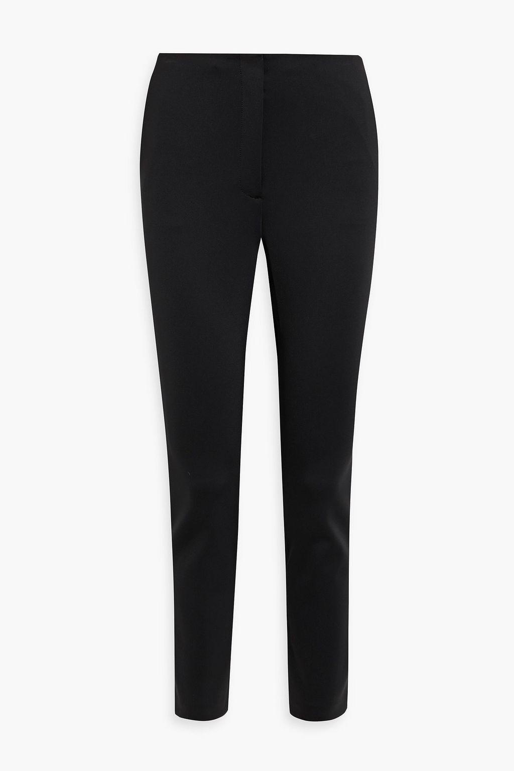 Cropped stretch-ponte slim-leg pants