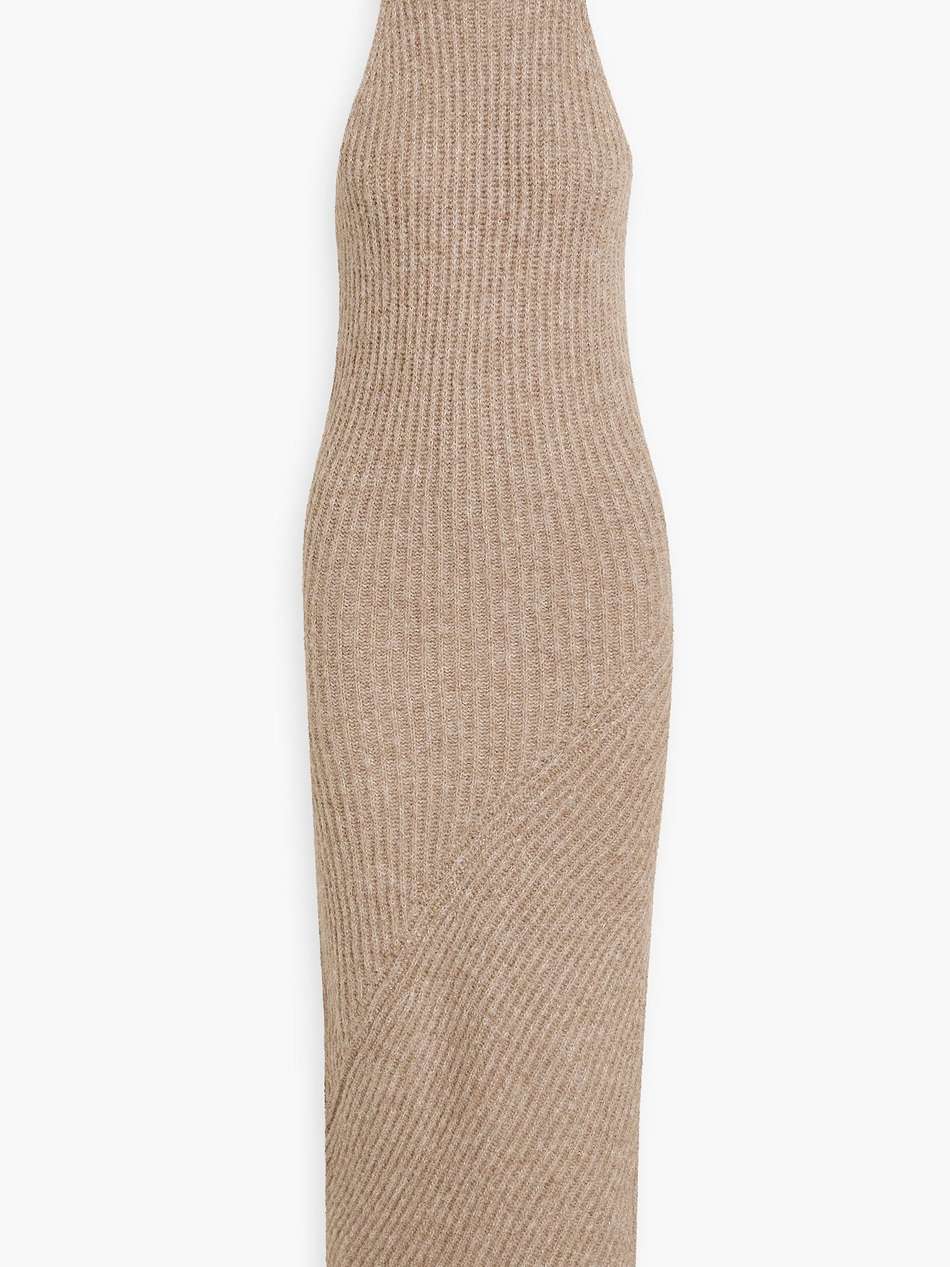 kiandra ribbed-knit turtleneck midi dress