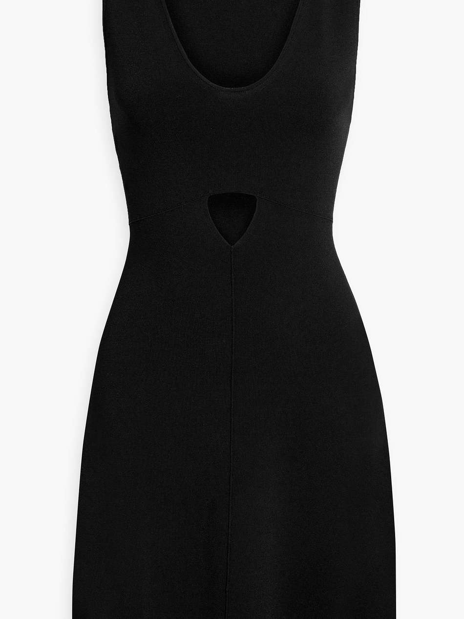 cutout stretch-knit mini dress