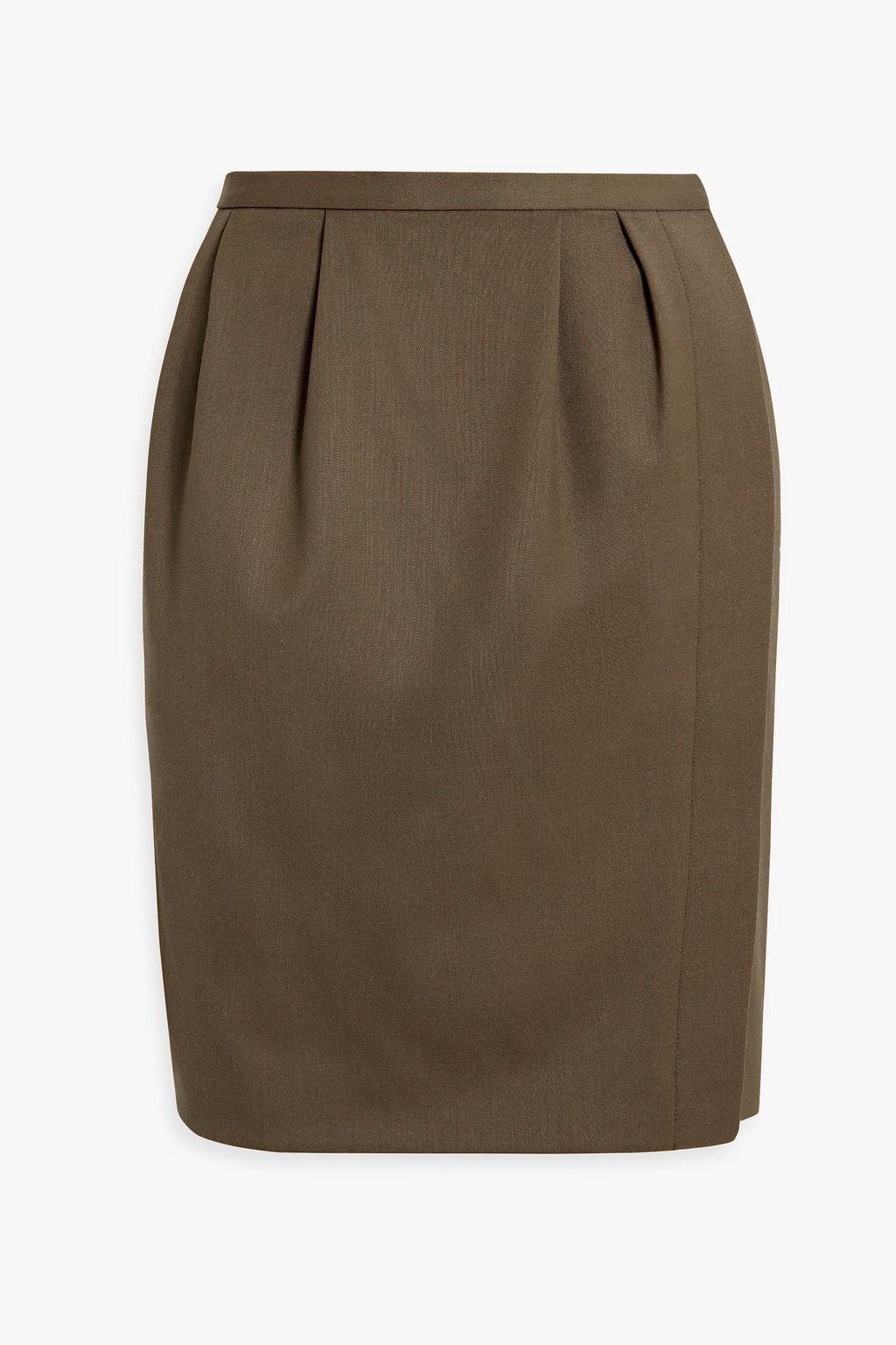 THEORY Pleated twill mini wrap skirt THE OUTNET