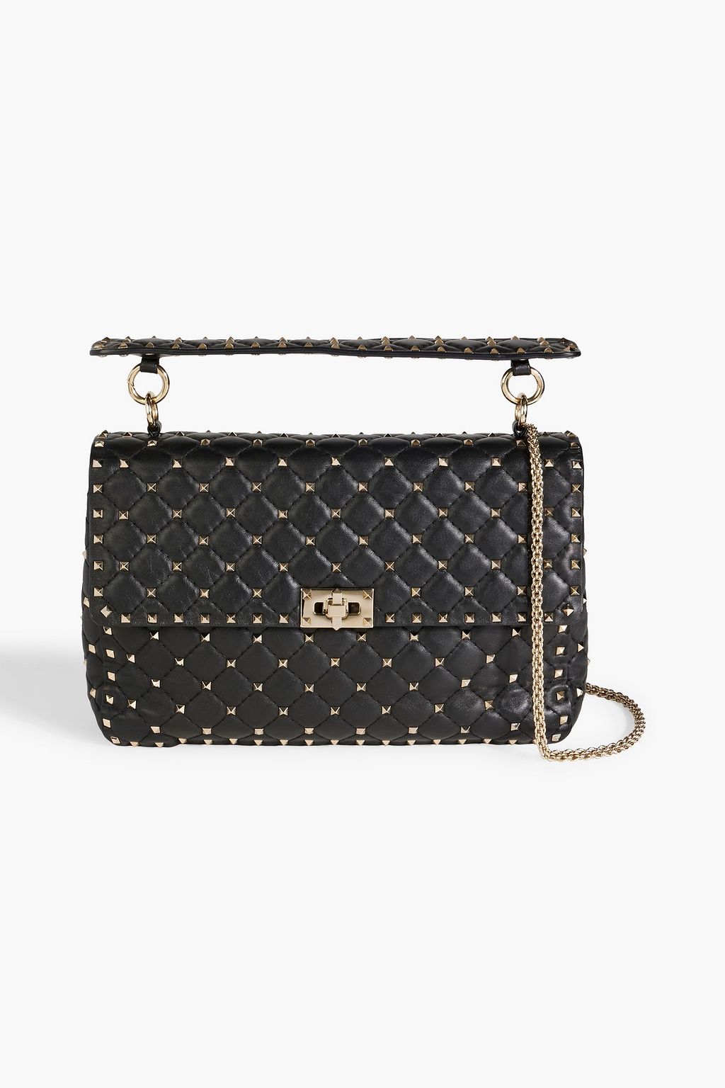 VALENTINO GARAVANI Rockstud quilted leather shoulder bag THE