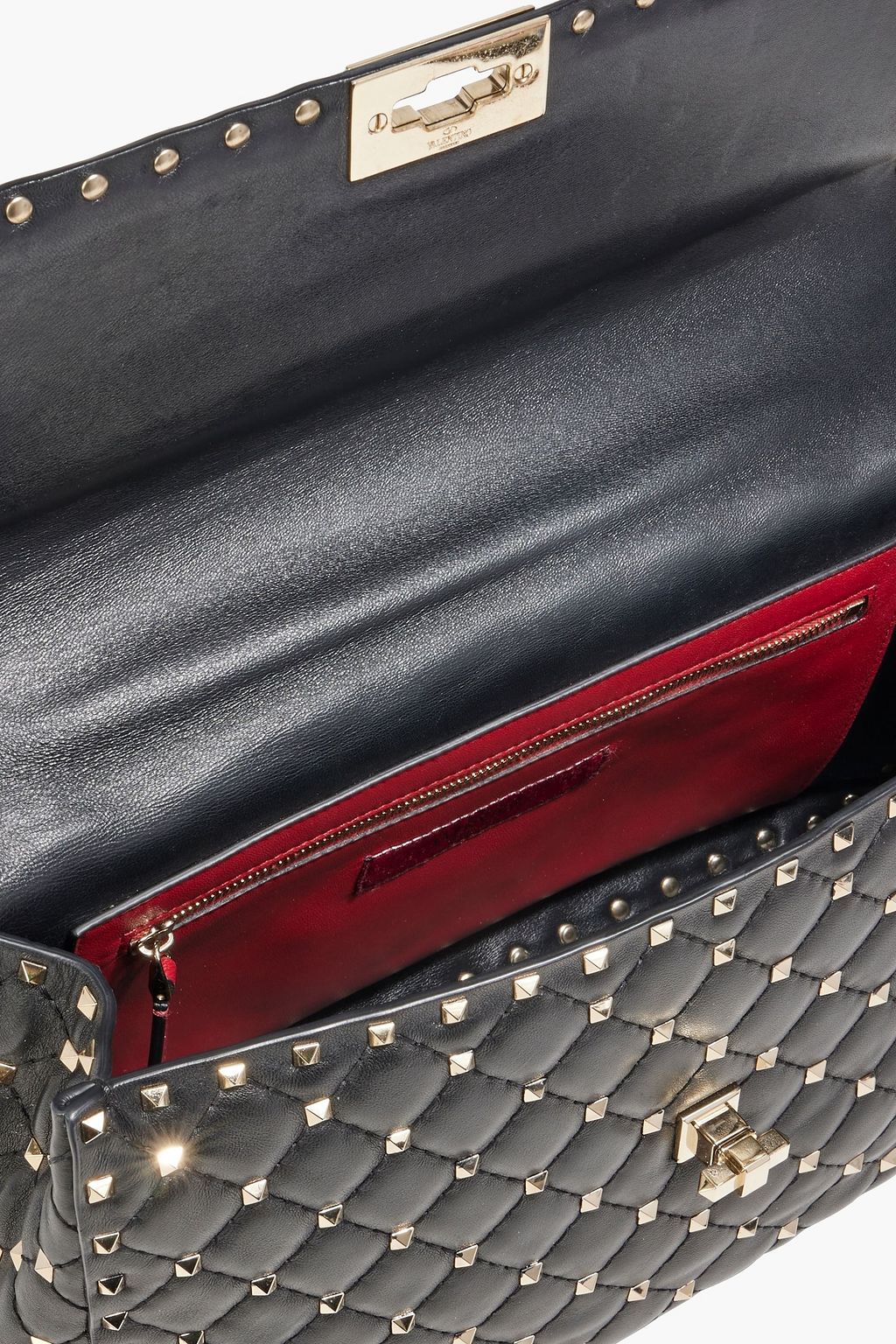 VALENTINO GARAVANI Rockstud quilted leather shoulder bag THE