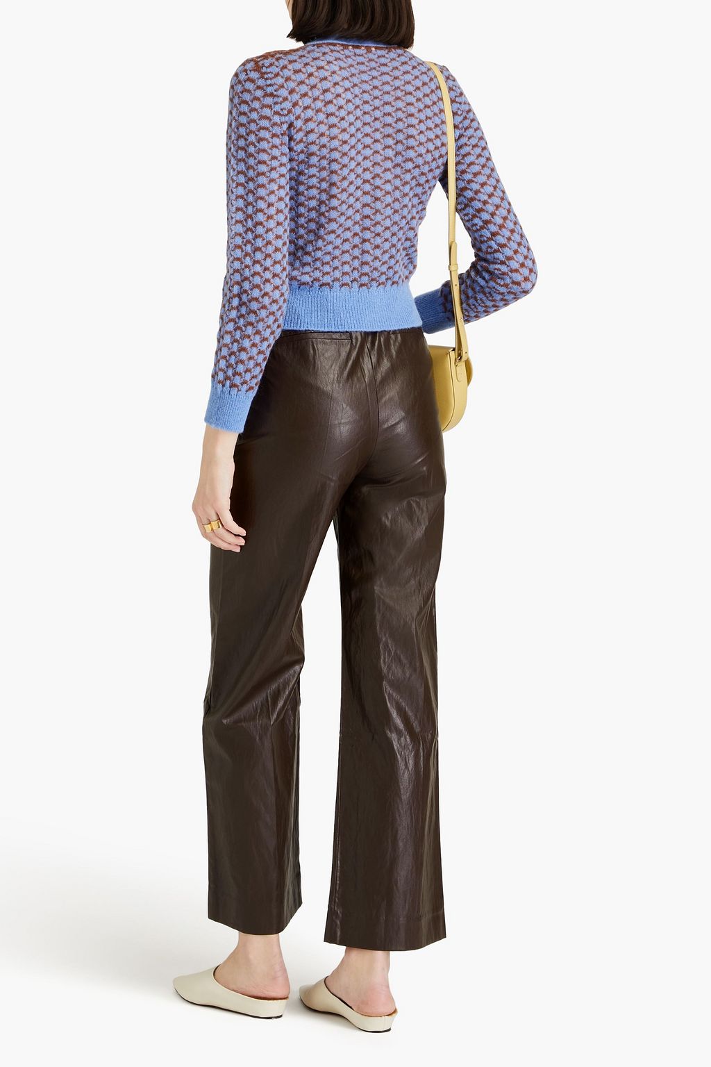 REJINA PYO Faux leather wide-leg pants