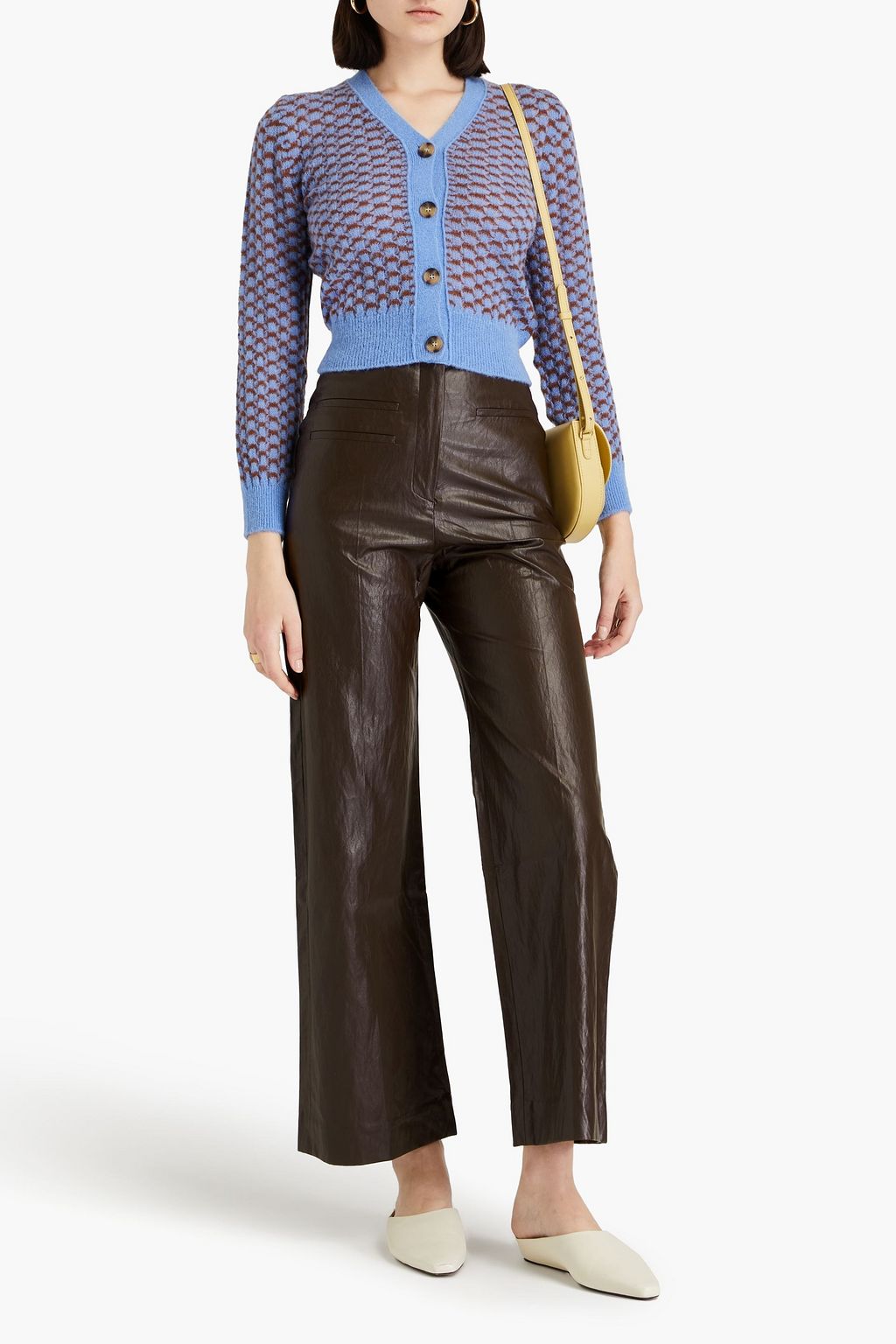 REJINA PYO Faux leather wide-leg pants