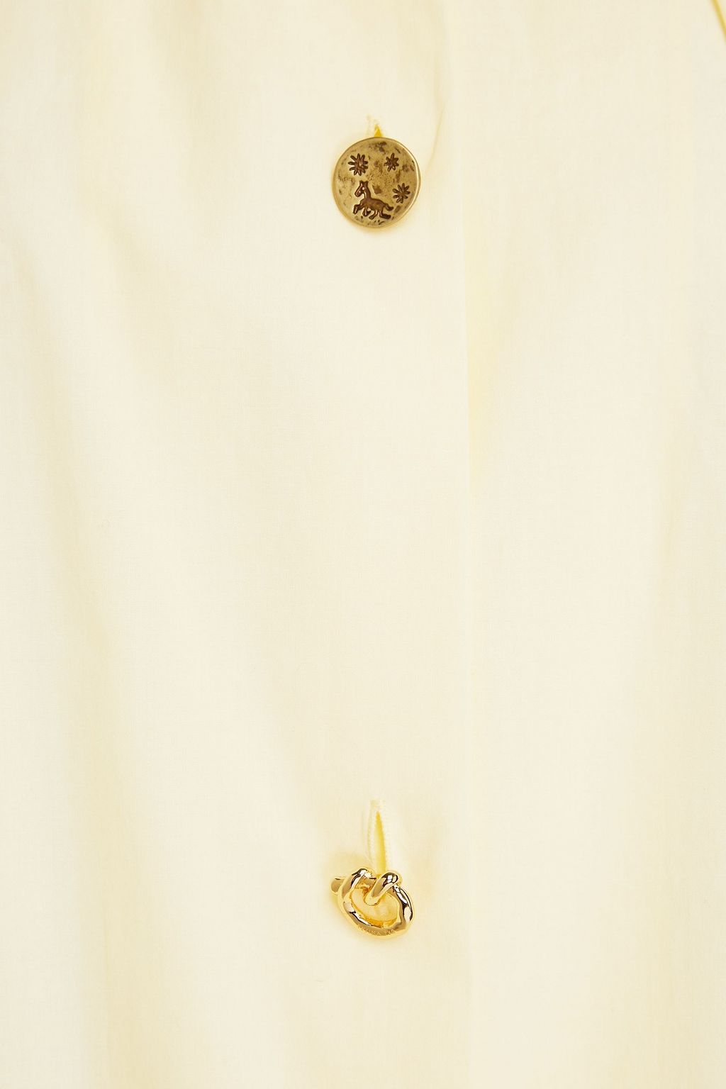 REJINA PYO Pleated cotton-poplin mini shirt dress