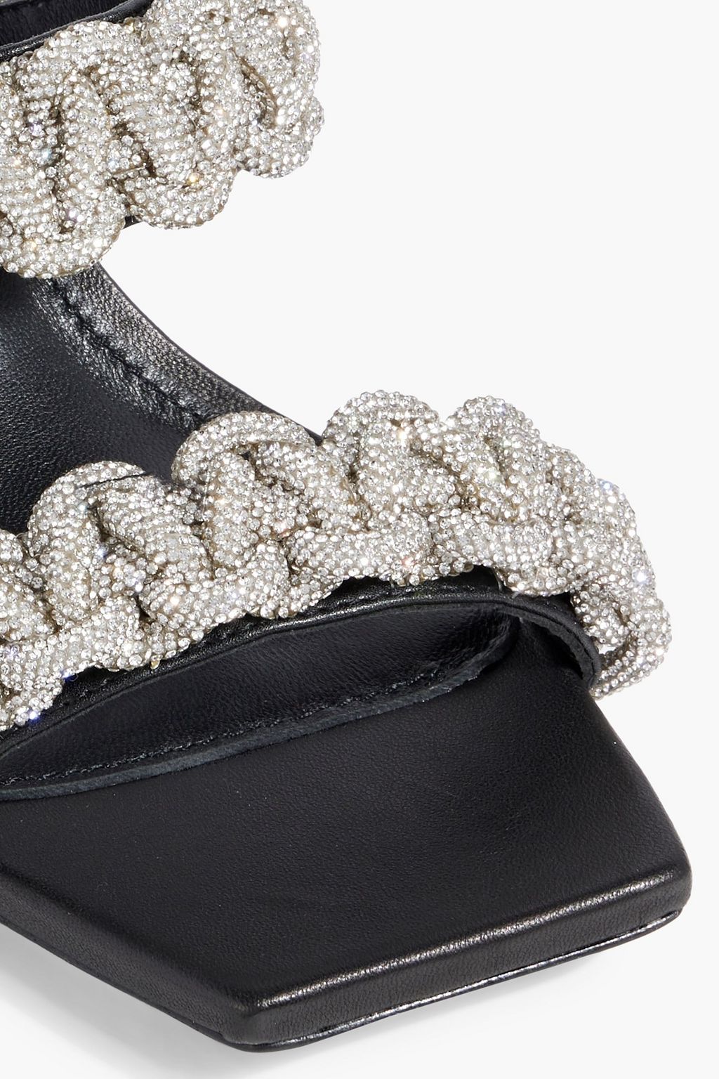 SIMKHAI Walker コード&レザー ミュール クリスタル付き