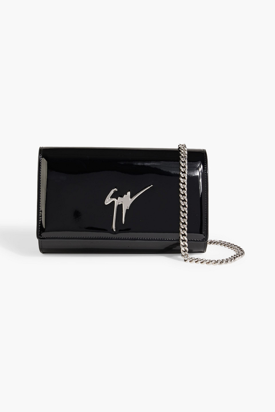 GIUSEPPE ZANOTTI CLEOPATRA PATENT-LEATHER CLUTCH