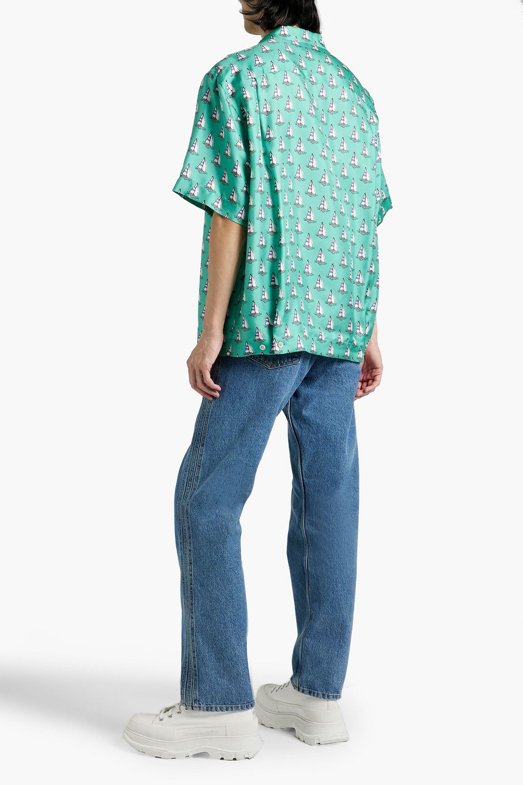 DOLCE&GABBANA Printed silk-satin shirt