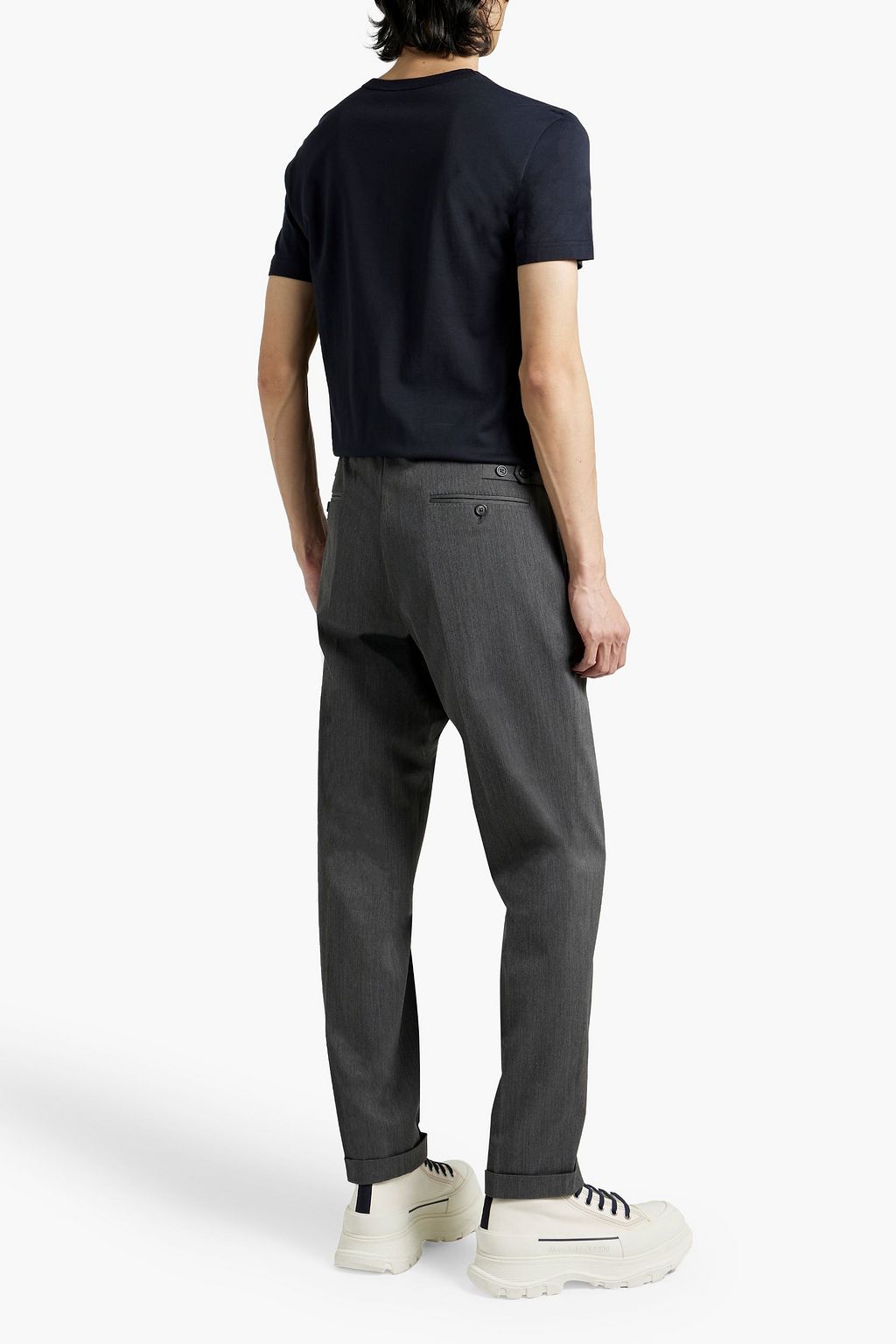 DOLCE&GABBANA Wool-blend twill pants