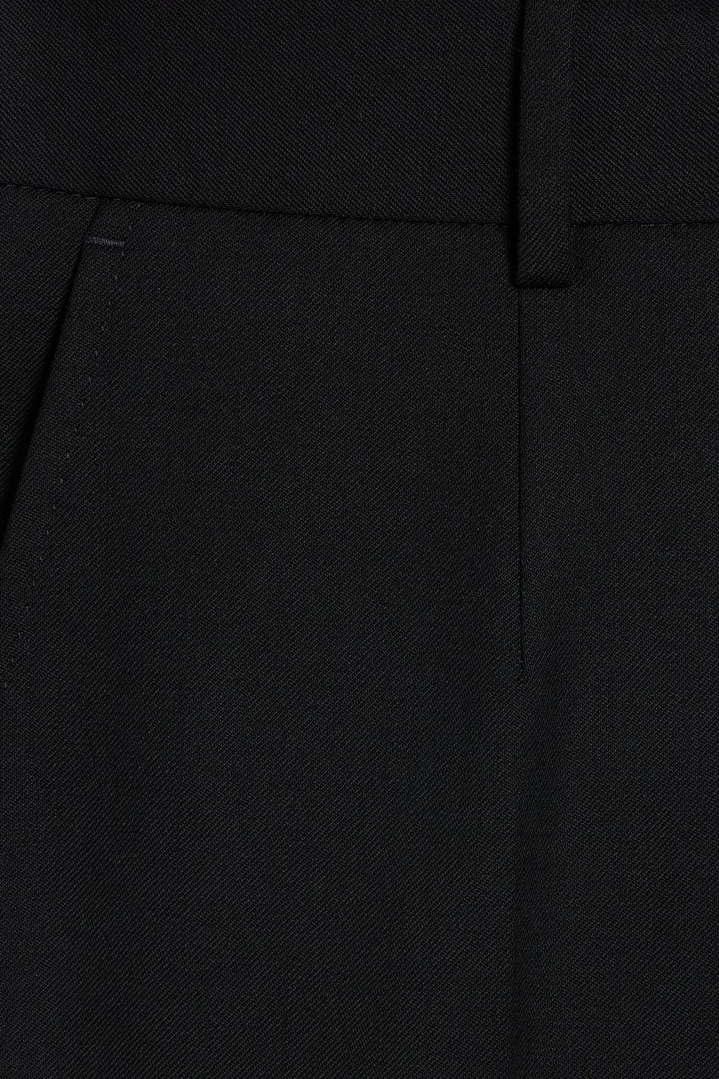DOLCE&GABBANA Satin-trimmed wool-blend twill pants