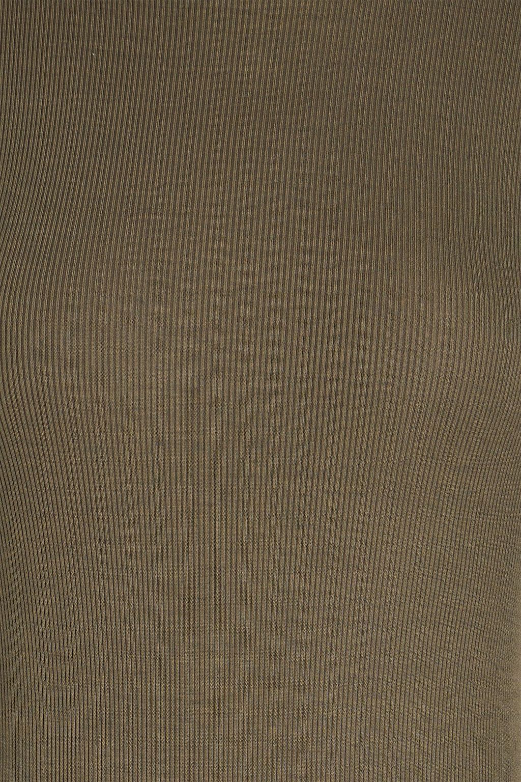 ENZA COSTA Ribbed jersey mini turtleneck dress