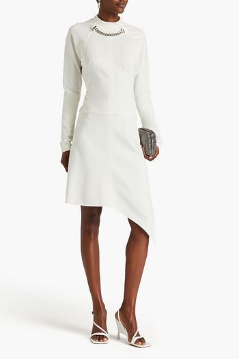 JW Anderson polo-collar cotton asymmetric dress - Black