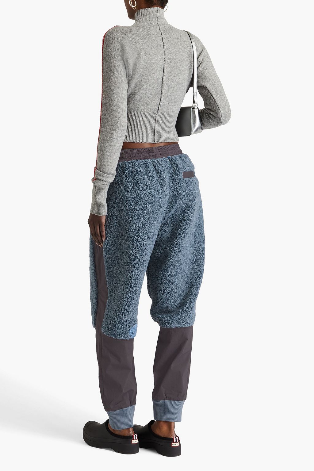 JW ANDERSON 인조 시어링 패널 코튼 혼방 트랙 팬츠