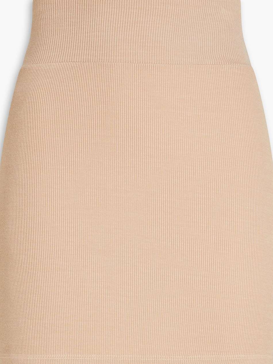ribbed jersey mini skirt